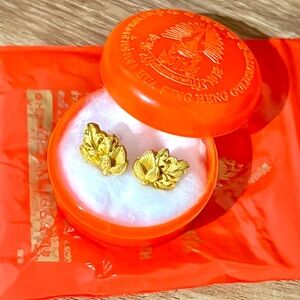 Real 23K Gold Leaf Earrings